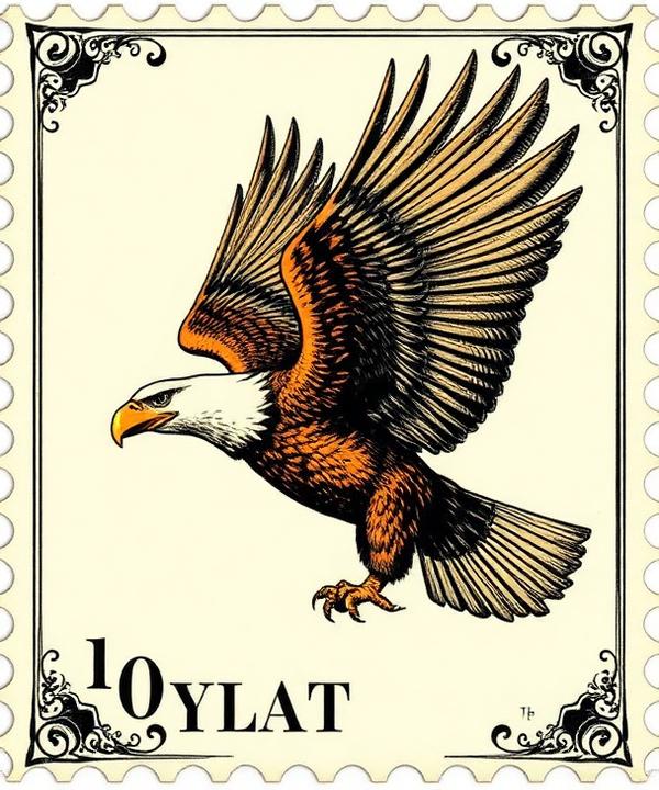 Soaring Eagle stamp from United States, 1938